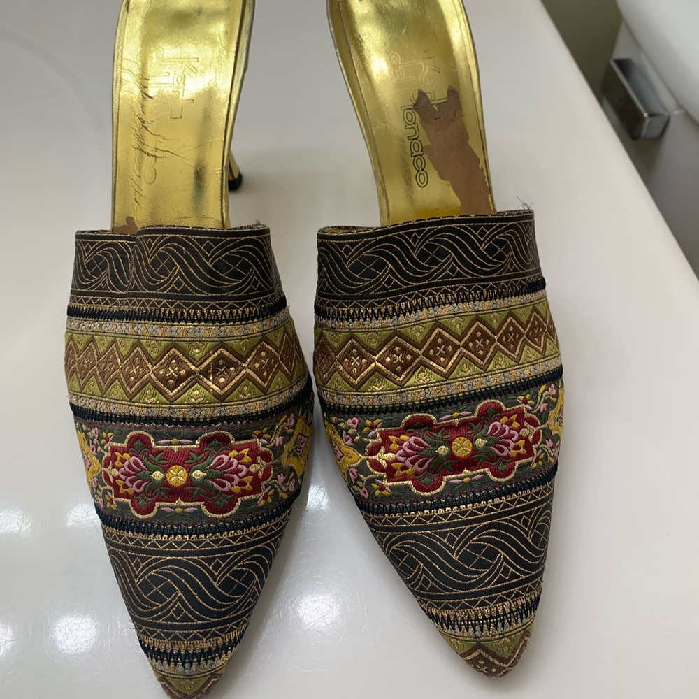 Richly Embroidered mules size 10 - Picture 8 of 11
